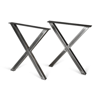 Metal X Table Legs made with American steel in the USA by Carolina Leg Co