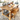 Beautiful farmhouse table featuring Carolina Leg Co Pine Monastery dinging table and bench legs. Handmade in NC by Carolina Leg Co