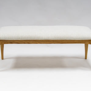 Belmont Bench in White Sand Fabric by Carolina Leg Co