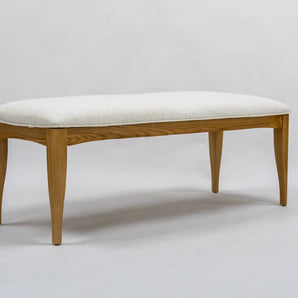 Belmont Bench in White Sand Fabric by Carolina Leg Co
