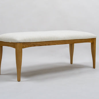 Belmont Bench in White Sand Fabric by Carolina Leg Co