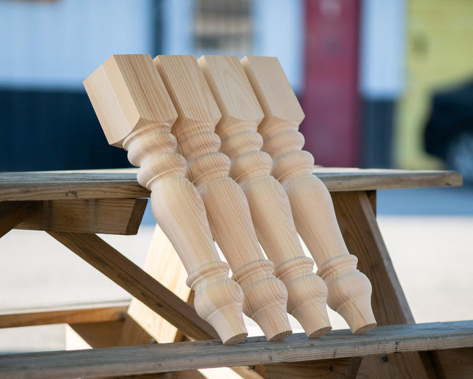 Wooden Table Leg set of four by Carolina Leg Co 
