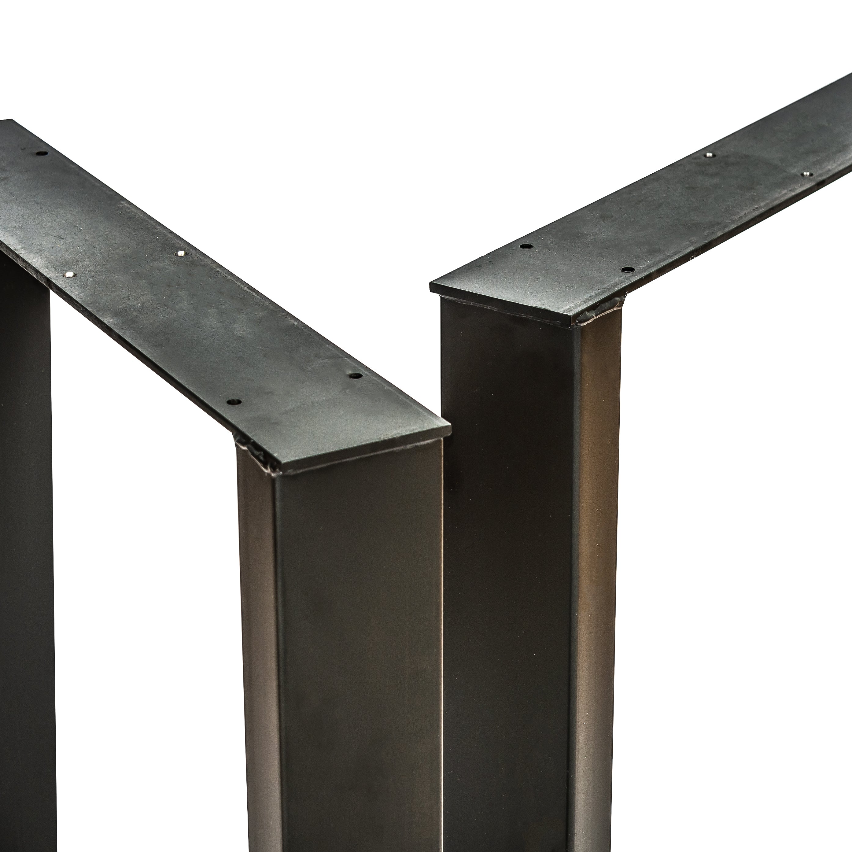 2 x 4 Square Metal Table Legs - Set of 2