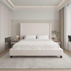Madison Upholstered Platform Bed by Carolina Leg Co - Interior perspective front