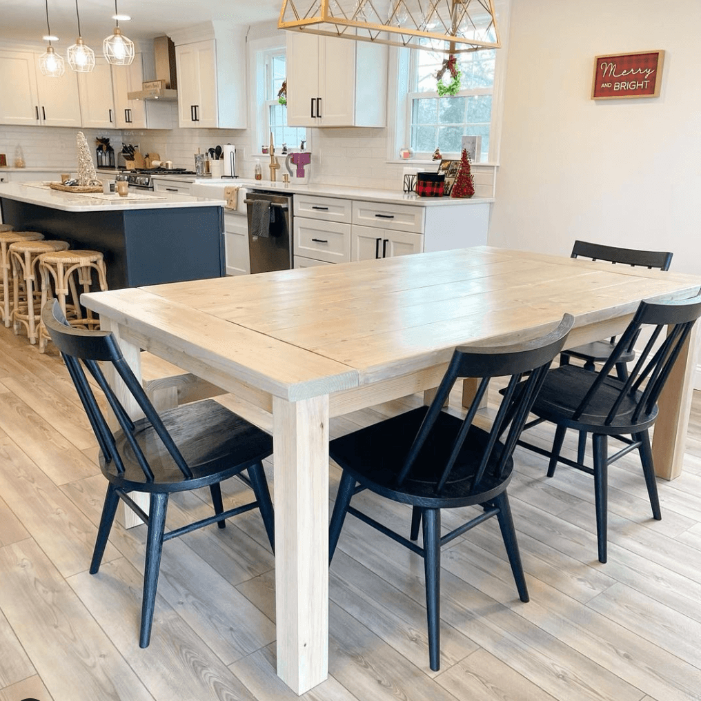 Farm Table Size Square Farmhouse Table Plans From Butcher Block To Farmhouse: How We