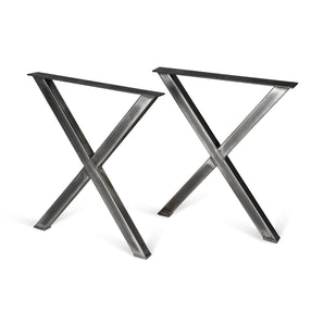 X Metal Table Legs - Set of 2 - Made in North Carolina, USA with American steel by Carolina Leg Co