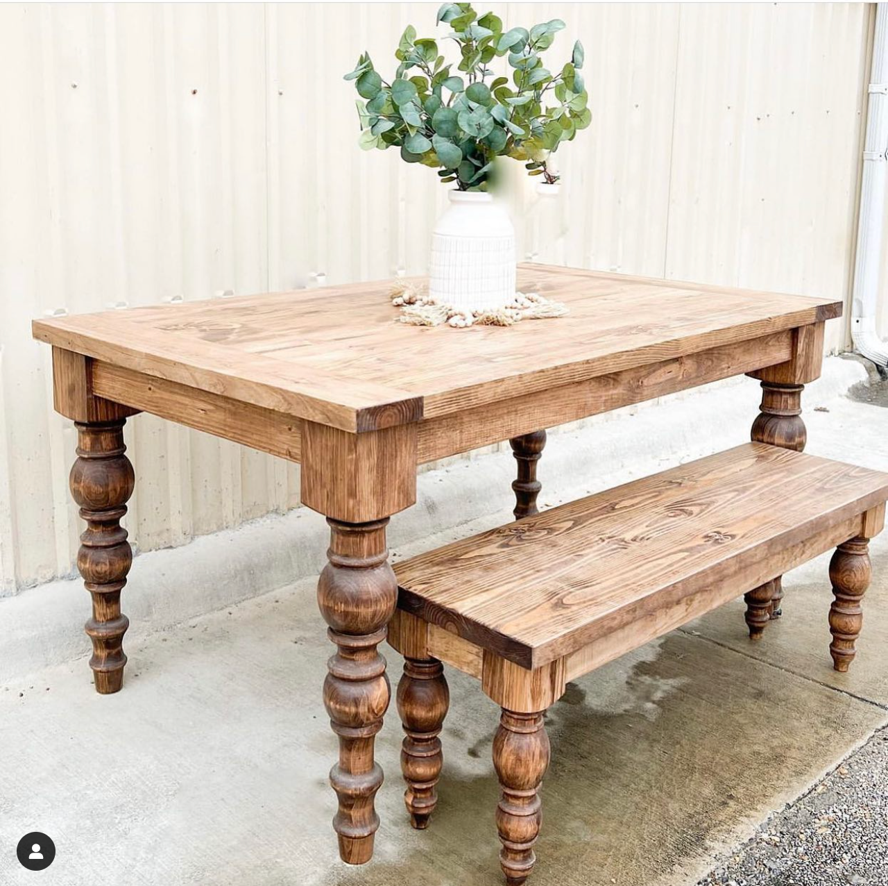 Beautiful dining table featuring Carolina Leg Co Modern Chunky Farmhouse Dining Table Legs - Sustainably Sourced American Pine - Set of 4 - Handmade in NC