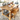 Beautiful farmhouse table featuring Carolina Leg co Pine Monastery dining and bench legs combo. Handmade in NC