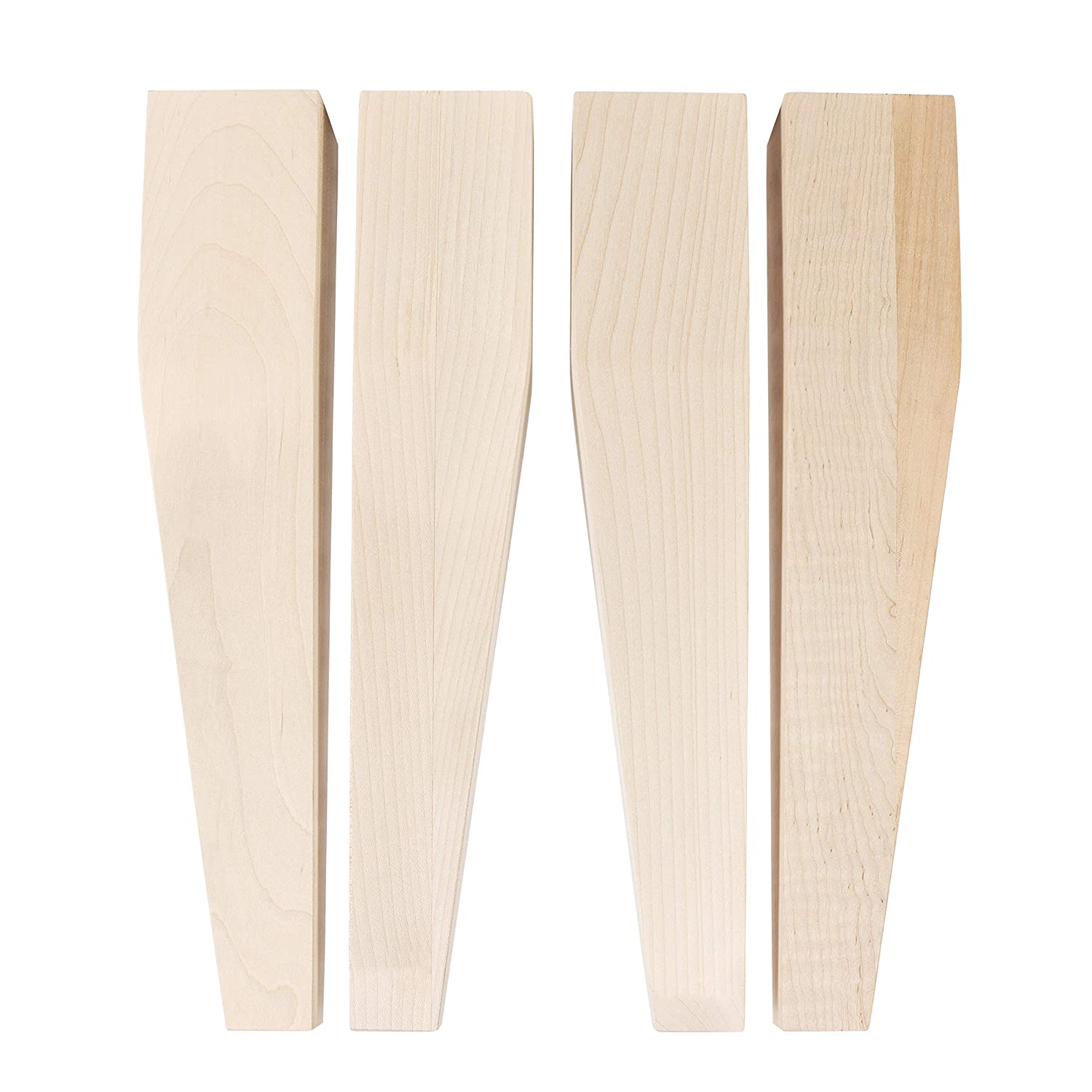 Maple Tapered Bench Legs- 3" x 16" by Carolina Leg Co