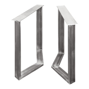 Angled Square Metal Table Legs - Set of 2