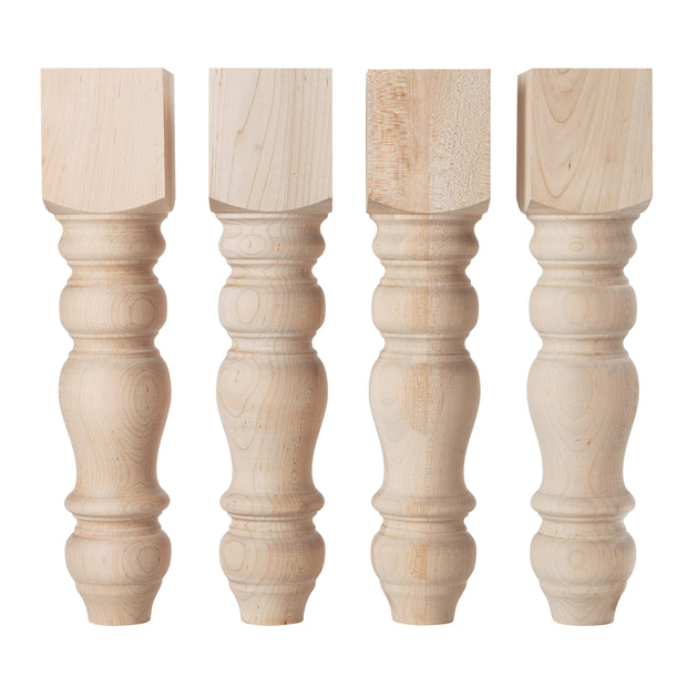 Maple Chunky Farmhouse Bench Legs - 3.5" x 16"