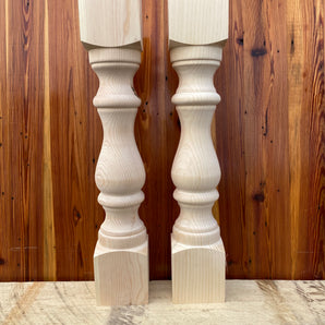 Pine Monastery Dining Legs - Set of 2 - 5" x 29" - Made in North Carolina from American Pine by Carolina Leg Co