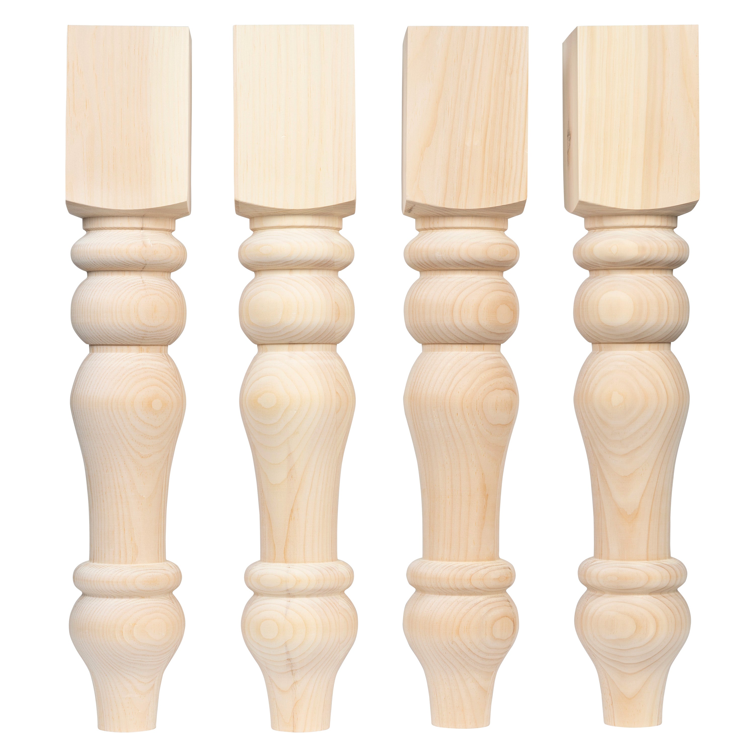 Pine Farmhouse Wooden Dining Table Legs by Carolina Leg Co