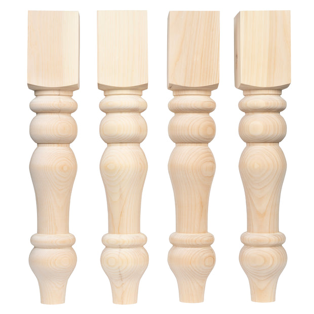Pine Curvy Dining Legs - 5" x 29"