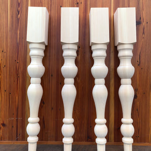 Rustic Modern Chunky Dining Legs - 3.5”x 3.5" x 29”